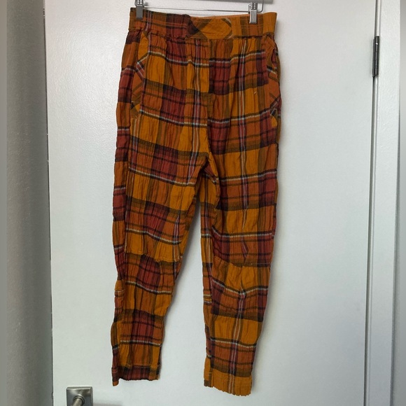 Free people preppy plaid pull on pants - Picture 2 of 2